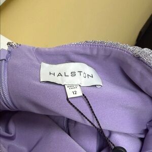 Halston Heritage Purple Midi Dress